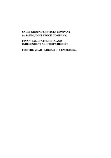 Thumbnail Saudi Ground Services Company Financial Statement 2023
