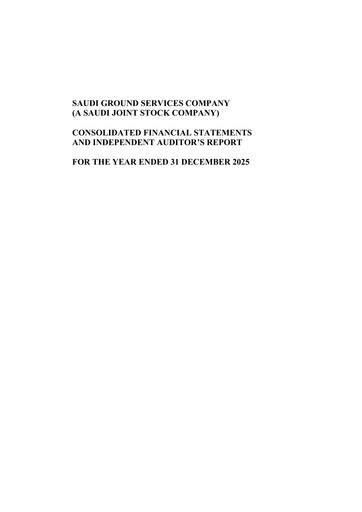 Thumbnail Saudi Ground Services Company Financial Statement 2025