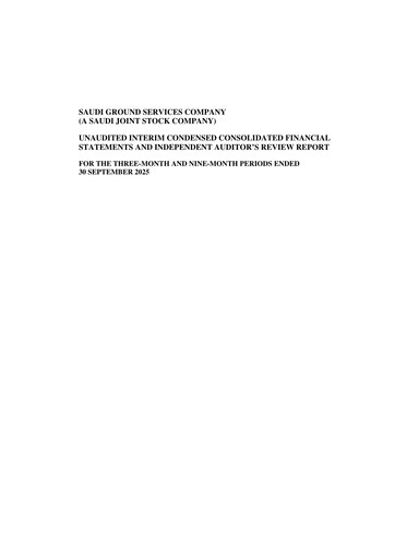 Miniature Saudi Ground Services Company Rapport trimestriel 2025-q3