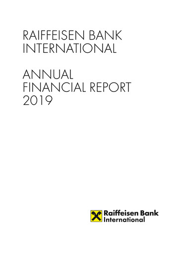 Miniature Raiffeisen Bank International Bilan financier 2019