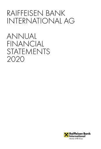 Miniature Raiffeisen Bank International Bilan financier 2020