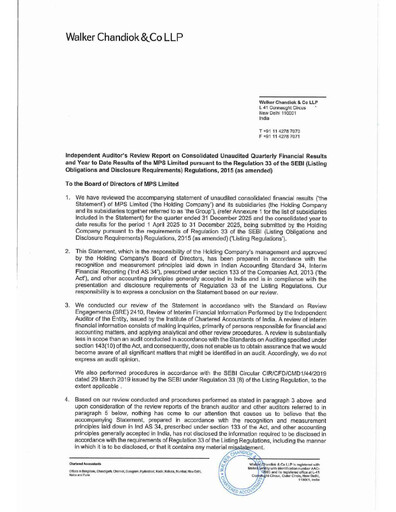 Thumbnail MPS Limited Quarterly Report 2025-q3