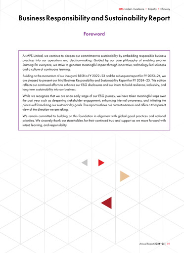 Thumbnail MPS Limited Sustainability Report 2024-2025