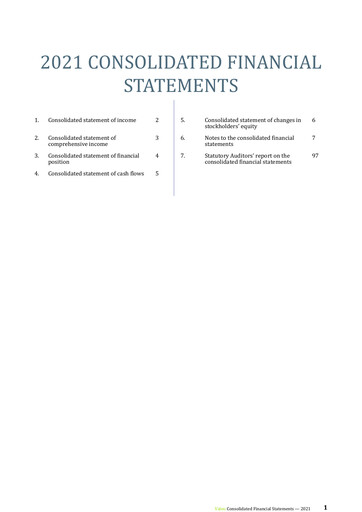 Thumbnail Valeo Financial Statement 2021