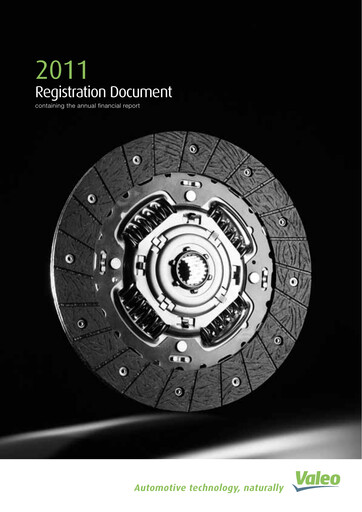 Thumbnail Valeo Universal Registration Document 2011