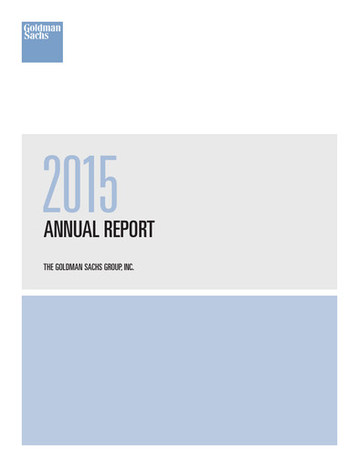 Thumbnail Goldman Sachs Annual Report 2015