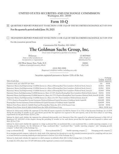 Thumbnail Goldman Sachs Quarterly Report 2021-q2
