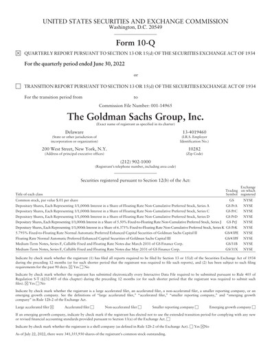 Thumbnail Goldman Sachs Quarterly Report 2022-q2