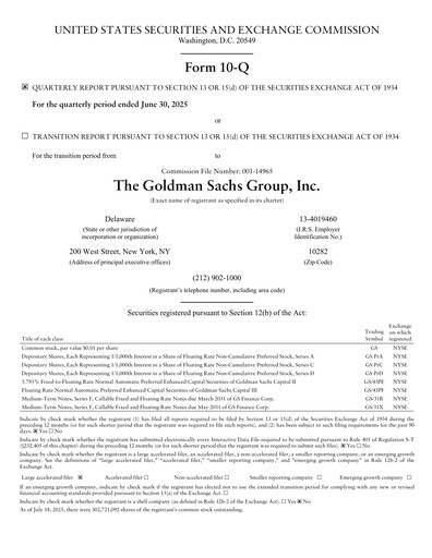 Thumbnail Goldman Sachs Quarterly Report 2025-q2