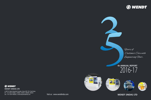 Thumbnail Wendt India
 Annual Report 2016-2017
