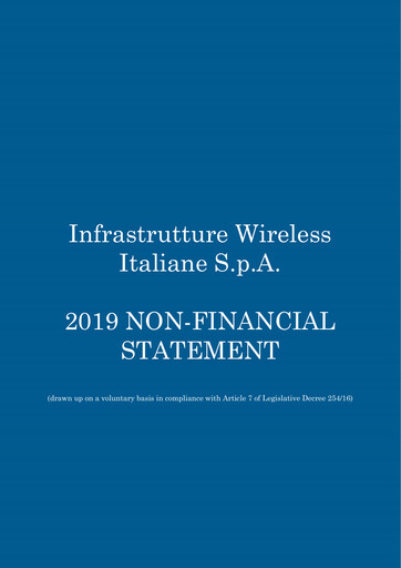 Thumbnail INWIT
 Sustainability Report 2019