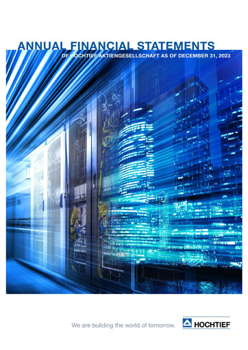 Miniature Hochtief Bilan financier 2023