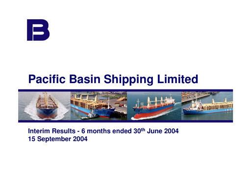 Thumbnail Pacific Basin Shipping Half-year Report 2004-h1