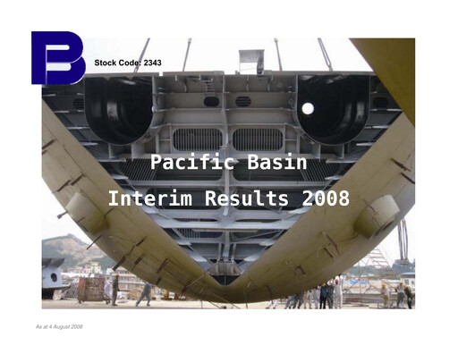 Thumbnail Pacific Basin Shipping Half-year Report 2008-h1