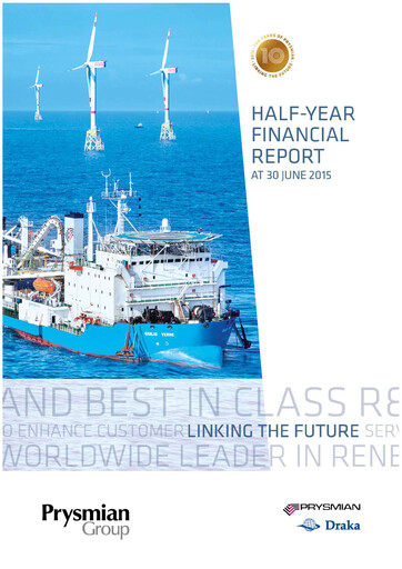 Thumbnail Prysmian Group
 Half-year Report 2015-h1