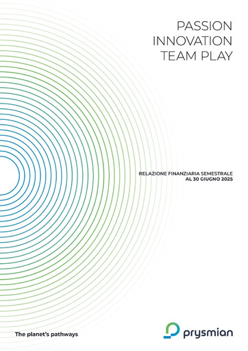 Miniature Prysmian Group
 Rapport semestriel 2025-h1