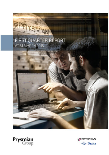 Thumbnail Prysmian Group
 Quarterly Report 2016-q1