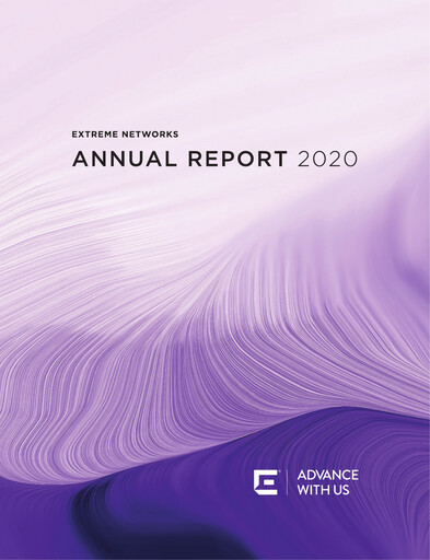 Thumbnail Extreme Networks
 Annual Report 2020