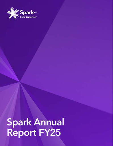 Thumbnail Spark New Zealand
 Annual Report 2025