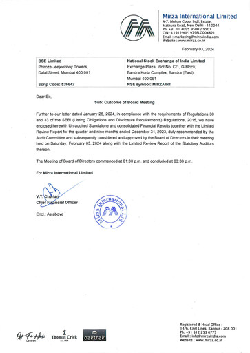 Thumbnail Mirza International
 Quarterly Report 2023-q3