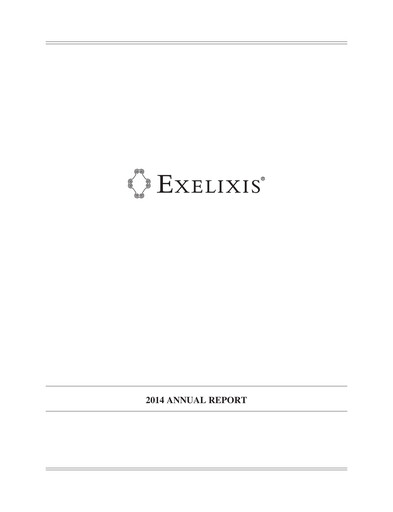 Thumbnail Exelixis Annual Report 2014