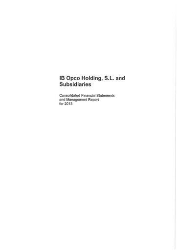 Thumbnail International Consolidated Airlines Financial Statement 2013