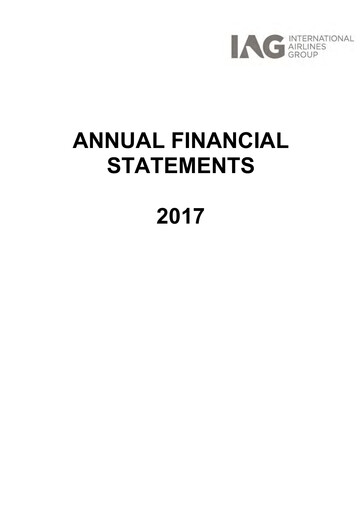 Thumbnail International Consolidated Airlines Financial Statement 2017