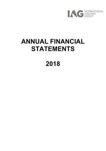 Thumbnail International Consolidated Airlines Financial Statement 2018