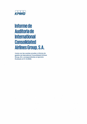 Thumbnail International Consolidated Airlines Financial Statement 2025