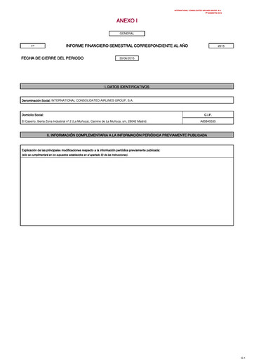 Miniature International Consolidated Airlines Rapport semestriel 2015-h1