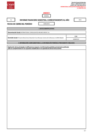 Miniature International Consolidated Airlines Rapport semestriel 2018-h1