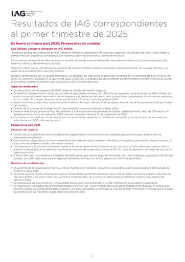 Thumbnail International Consolidated Airlines Quarterly Report 2025-q1