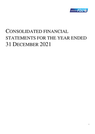 Thumbnail Française des Jeux
 Financial Statement 2021
