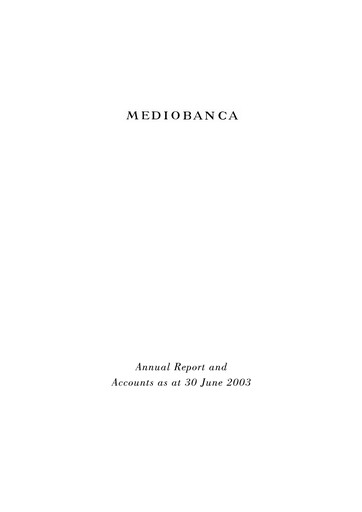 Thumbnail Mediobanca Annual Report 2002-2003
