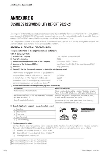 Vorschaubild Jain Irrigation Systems
 ESG-Bericht 2020-2021