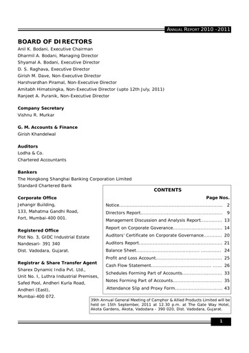 Vorschaubild Oriental Aromatics
 Jahresbericht 2010-2011