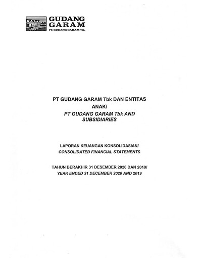 Thumbnail Gudang Garam
 Financial Statement 2020