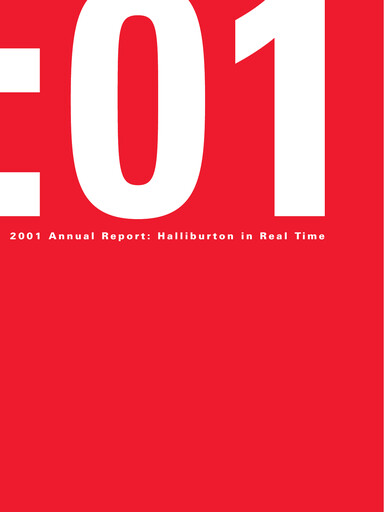 Thumbnail Halliburton Annual Report 2001