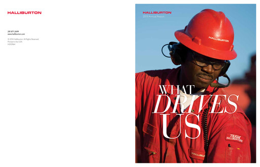 Thumbnail Halliburton Annual Report 2013
