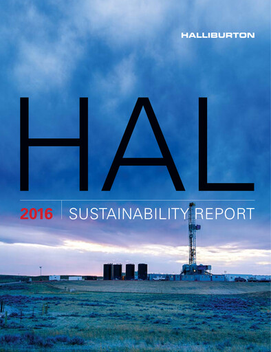 Thumbnail Halliburton Sustainability Report 2016