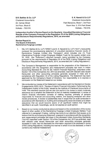 Thumbnail Ramkrishna Forgings Quarterly Report 2026-q1