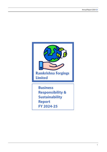 Thumbnail Ramkrishna Forgings Sustainability Report 2024-2025