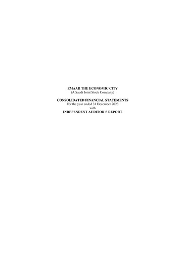 Thumbnail Emaar The Economic City Financial Statement 2023