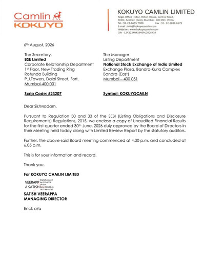 Thumbnail Kokuyo Camlin
 Quarterly Report 2026-q1