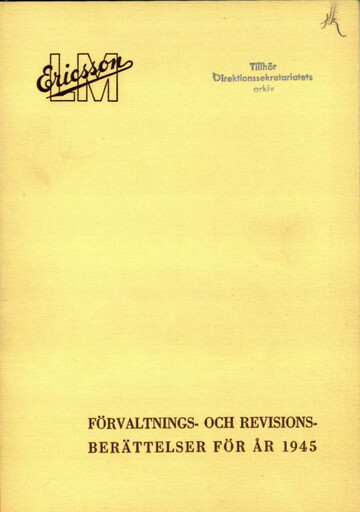 Thumbnail Ericsson Annual Report 1945