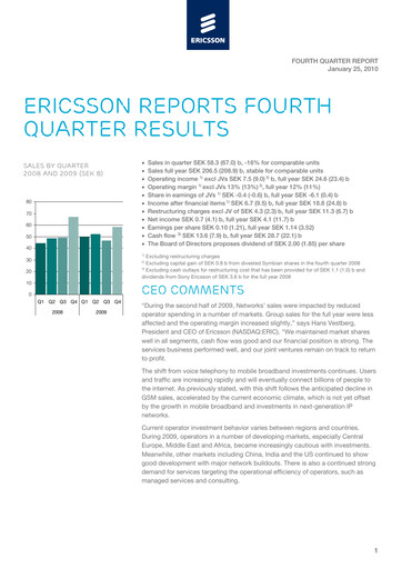 Thumbnail Ericsson Financial Statement 2009