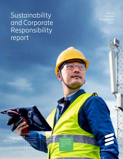 Thumbnail Ericsson Sustainability Report 2022