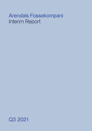 Thumbnail Arendals Fossekompani Quarterly Report 2021-q3
