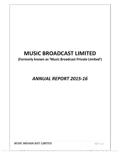 Miniature Radio City Rapport annuel 2015-2016