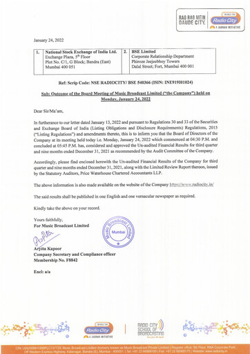 Miniature Radio City Rapport trimestriel 2021-q3